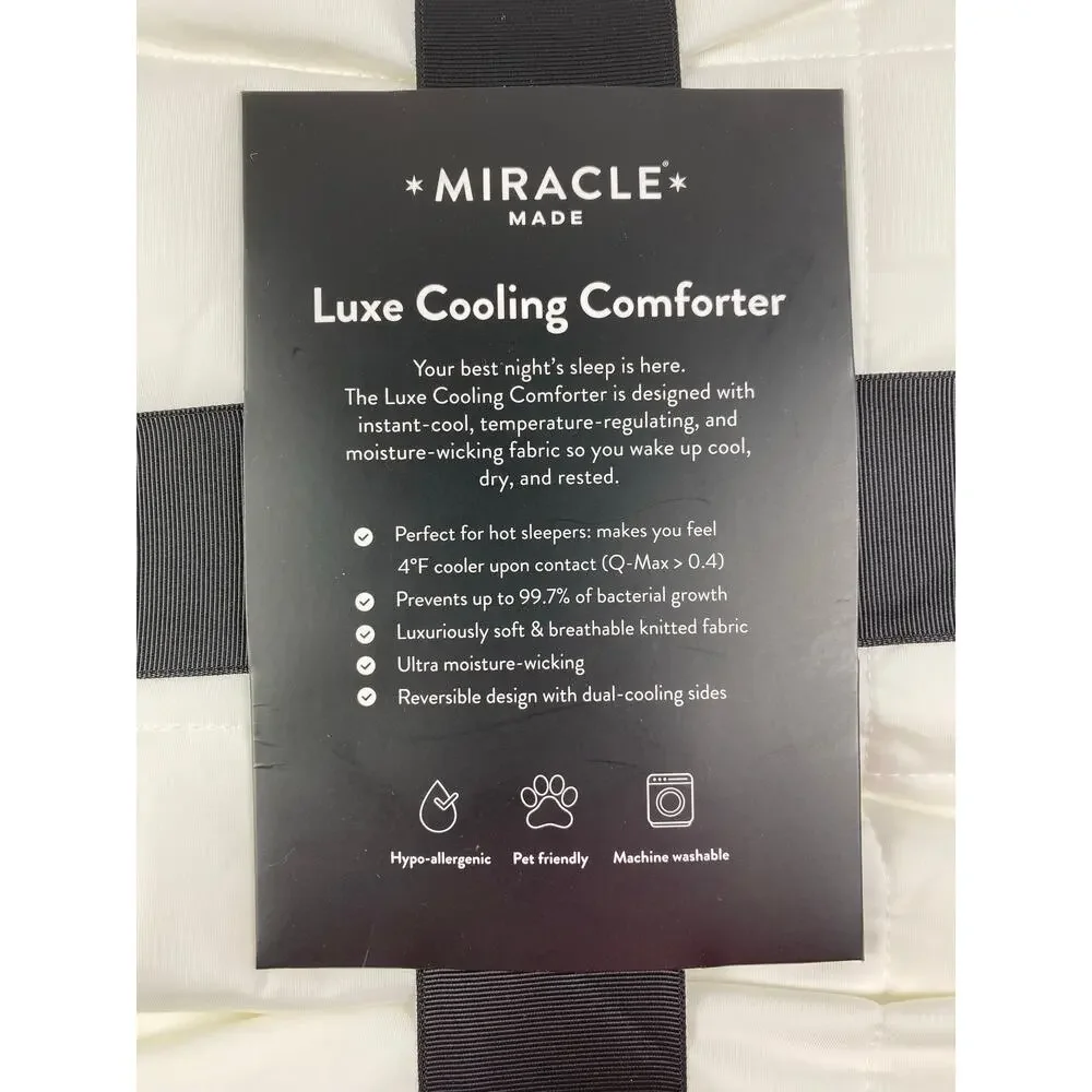 New Miracle Made All-Season Duvet Insert Comforter –Silver Treated Cotton Fabric